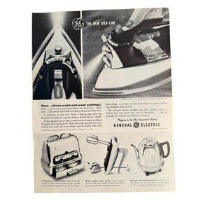 Vintage 1960 General Electric Housewares Appliances Advertisement Print Ad
